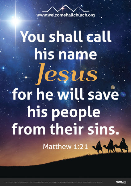 Matthew 1:21 Gospel Poster – Truthvine