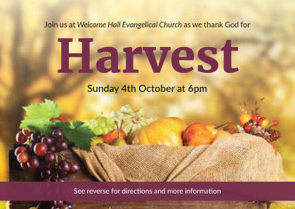 harvest invitation cards service a6