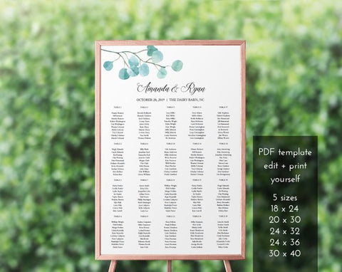 Printable Seating Chart from Megmichelle