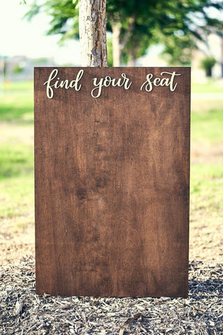 Wood Seating Chart Board from Mellow Design Crafts