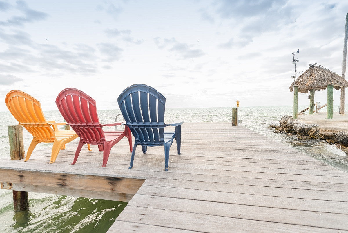Adirondack Chairs on a Dock in Islamorada