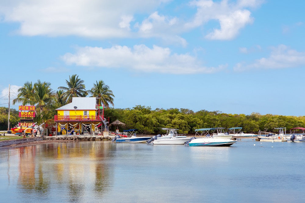 Boats Anchored in Key Largo