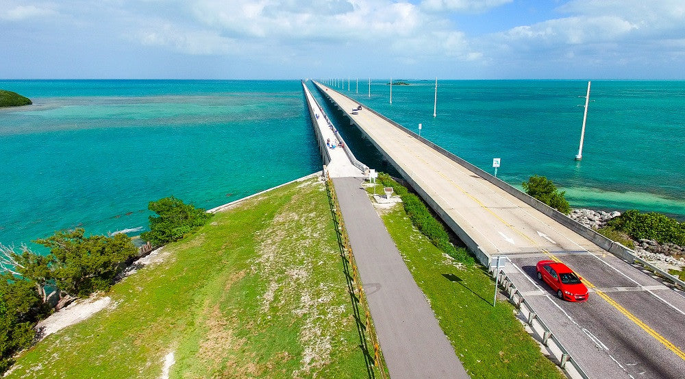 Arial View Bridge in the Florida Keys