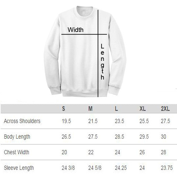 Unisex Sweater Size Chart