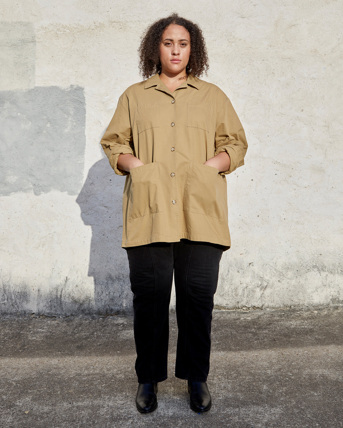 SAMMIE WORKSHIRT - CAMEL