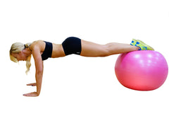 Perform the plank exercise on a stability ball