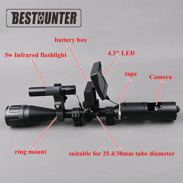 Night vision for scope LED Monitor for hunting rifle