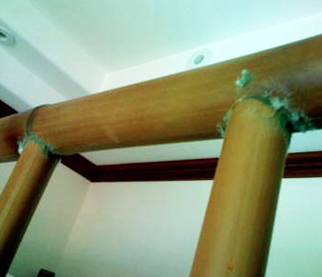 Bamboo banister with