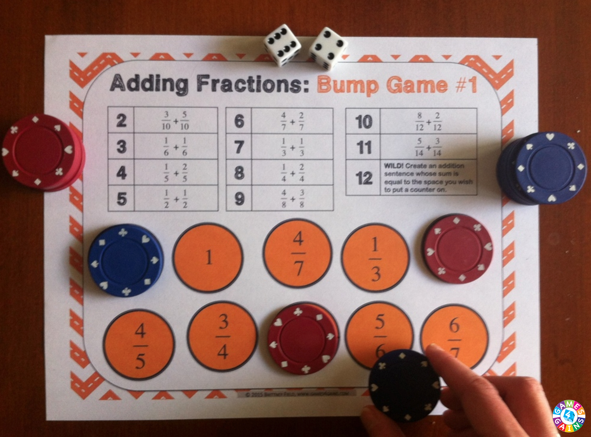'Bump' Up the Fun With Fractions! – Games 4 Gains