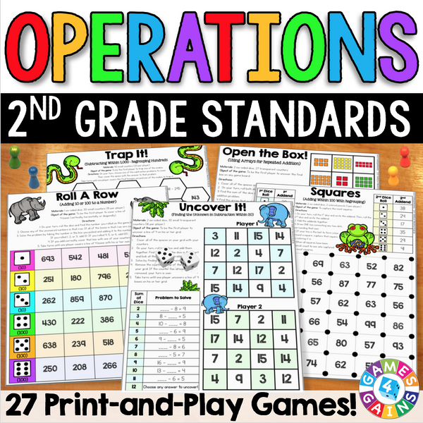 2nd Grade Operations Games Games 4 Gains