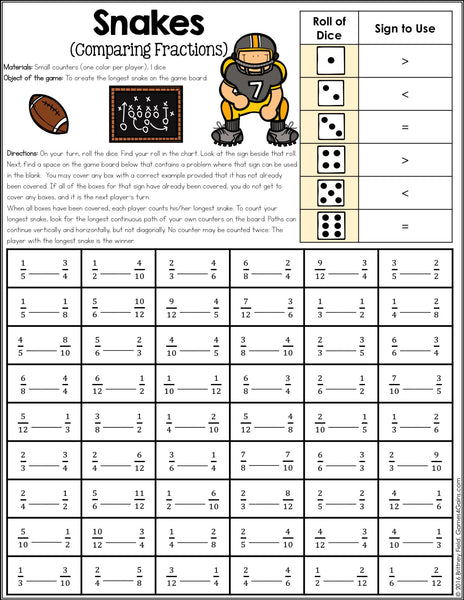 Fractions Games for 4th Grade – Games 4 Gains