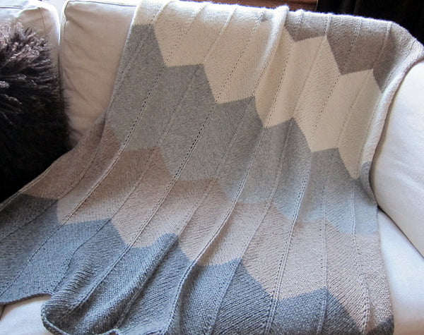 chevron colour block blanket