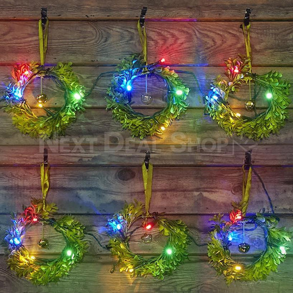 solar christmas lights wreath