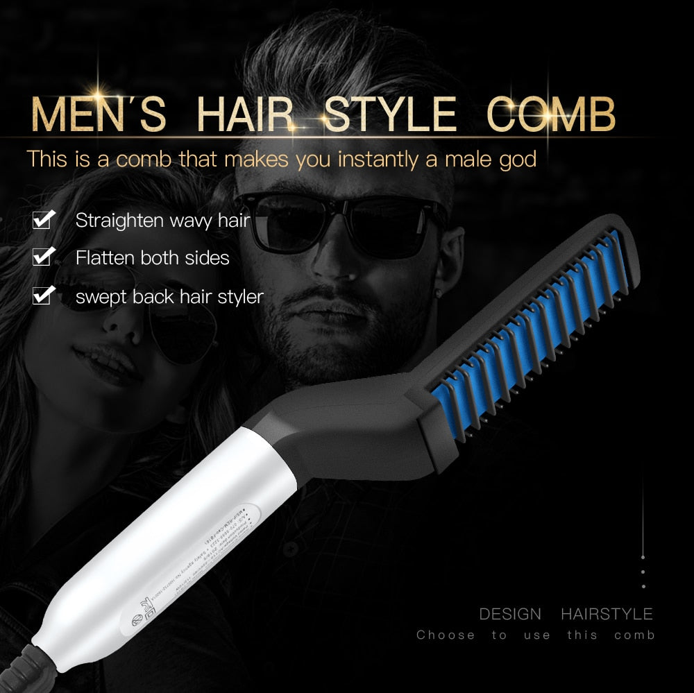 Multifunctional Hair Comb Brush Beard Straightener Hair Straighten Electric Beard Straightening 