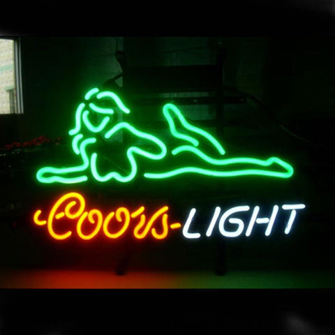 Professional Coors Nude Girl Beer Bar Open Neon Signs