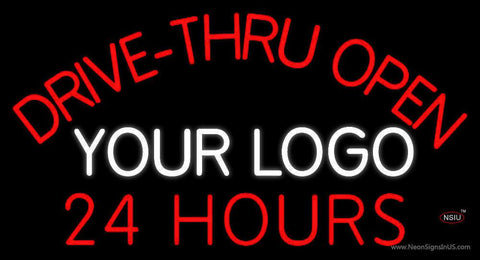 Custom Drive Thru Open Hours Real Neon Glass Tube Neon Sign