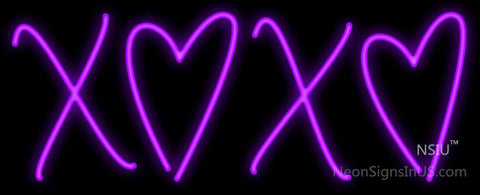 XOXO Hearts Neon Sign