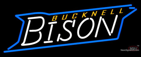 Bucknell Bison Wordmark Pres Logo NCAA Neon Sign