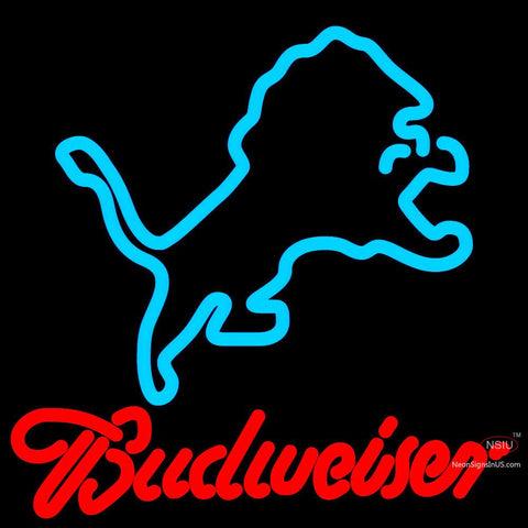 Budweiser Detroit Lions NFL Neon Sign