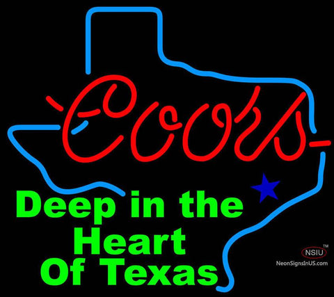 Coors Deep In The Heart Of Texas Neon Beer Sign