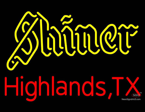 Custom Shiner Bock Highlands Tx Neon Sign