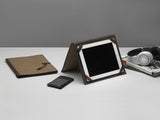iPad Hülle Wolle/Leder braun/sand