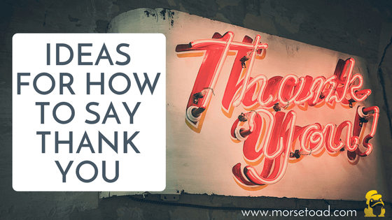 How to say thank you