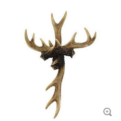 Antler Polyresin Cross