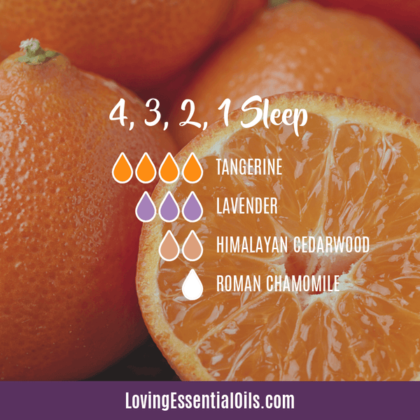 4 3 2 1 Sleep diffuser blend by Loving Essential Oils - Cedarwood, lavender, roman chamomile, tangerine