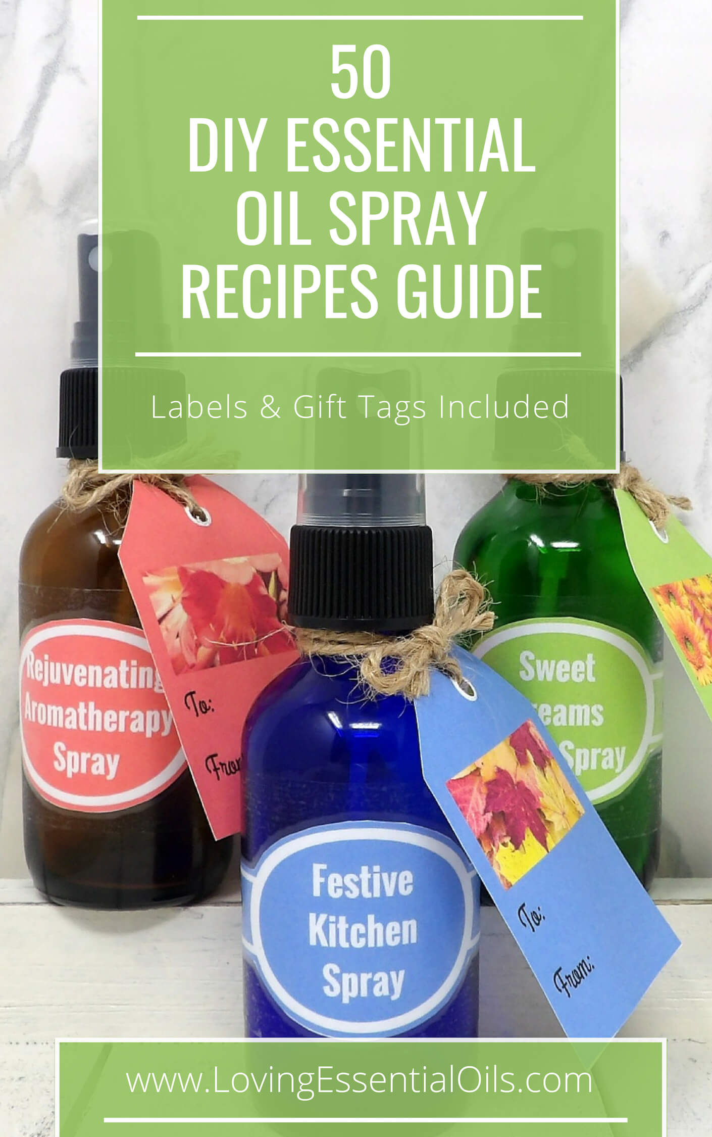 50 DIY Essential Oil Spray Recipes by Loving Essential Oils