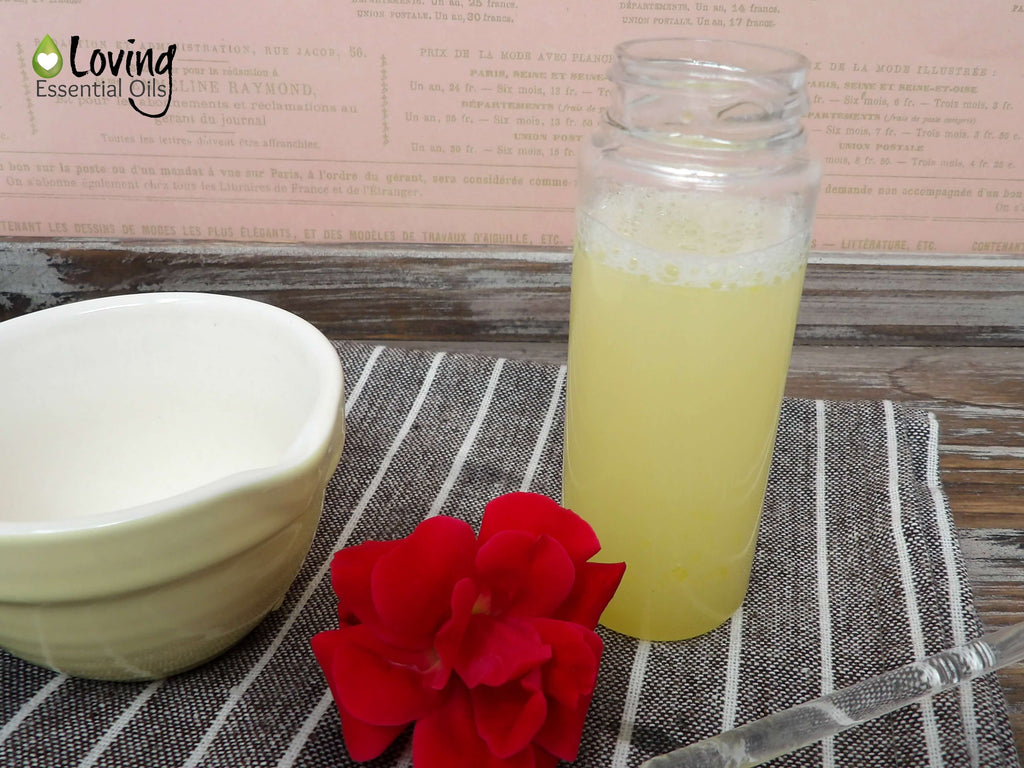 Homemade Rose Water Foaming Body Wash by Loving Essential Oils