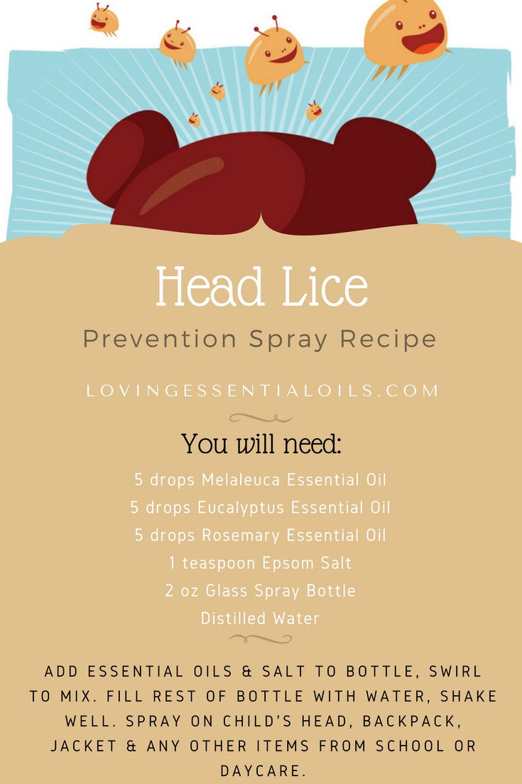 DIY Head Lice Prevention Spray On Essential Oil Recipe by Loving Essential Oils
