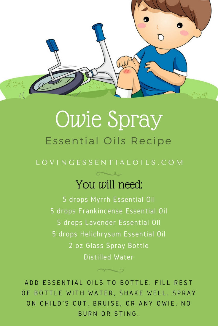 DIY Owie Spray for Kids with Essential Oils by Loving Essential Oils