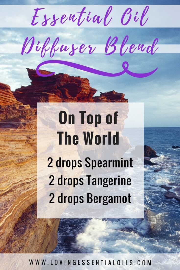 Aromatherapy for Massage - On Top of the World Diffuser Blend with spearmint, tangerine, and bergamot essential oil