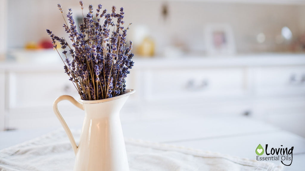 How to Dry Lavender Leaves by Loving Essential Oils | Dried lavender in a vase 