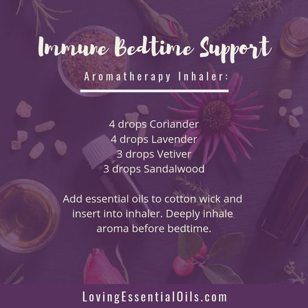 Coriander Essential Oil Blends - Immune Bedtime Support Aromatherapy Inhaler by Loving Essential Oils