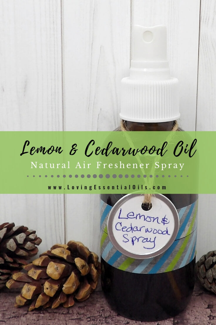 Lemon Cedarwood Kitchen Room Spray - Natural Air Freshener by Loving Essential Oils