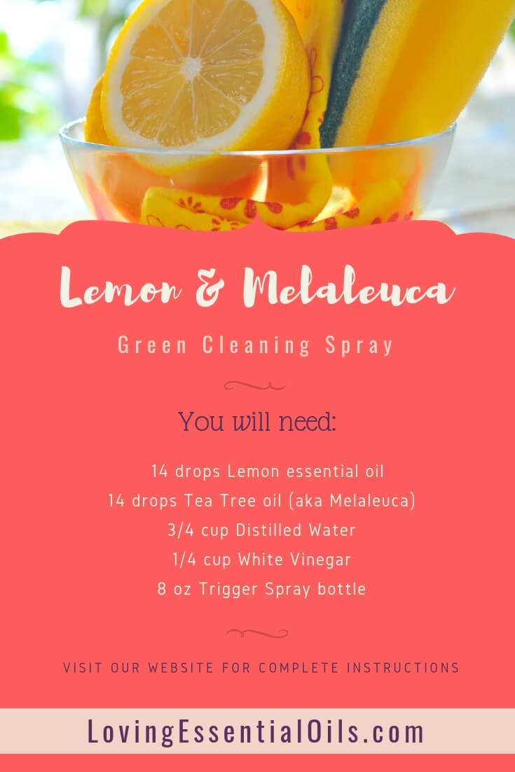 Lemon Tea Tree Oil Cleaning Spray by Loving Essential Oils