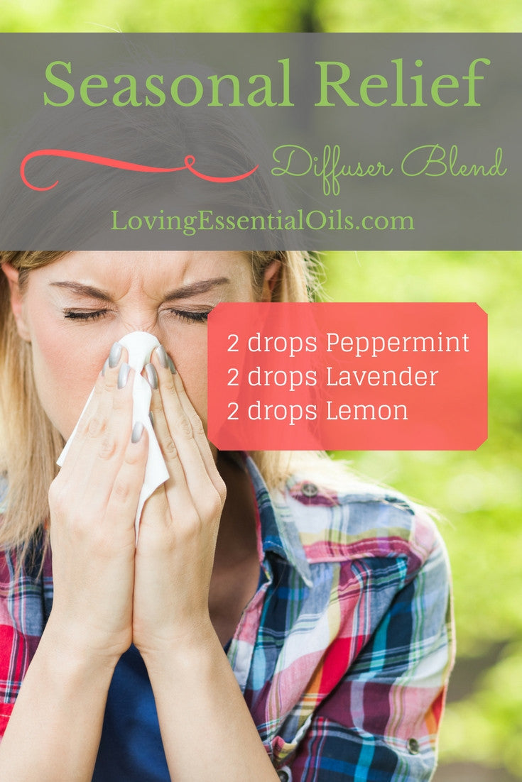 Seasonal Relief Essential Oil Diffuser Blend  with Peppermint Oil by Loving Essential Oils | Lemon Peppermint Lavender