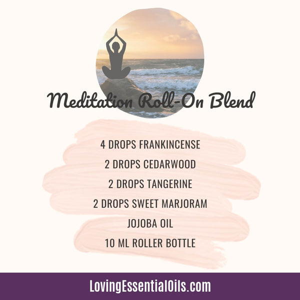 Inhaling Aromatherapy for Meditation - Meditaion Roller Bottle Blend by Loving Essential Oils