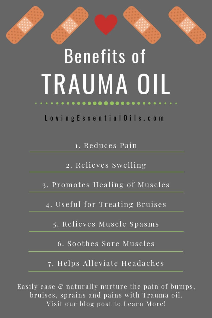 Benefits of Trauma Oil with DIY Pain Recipe by Loving Essential Oils