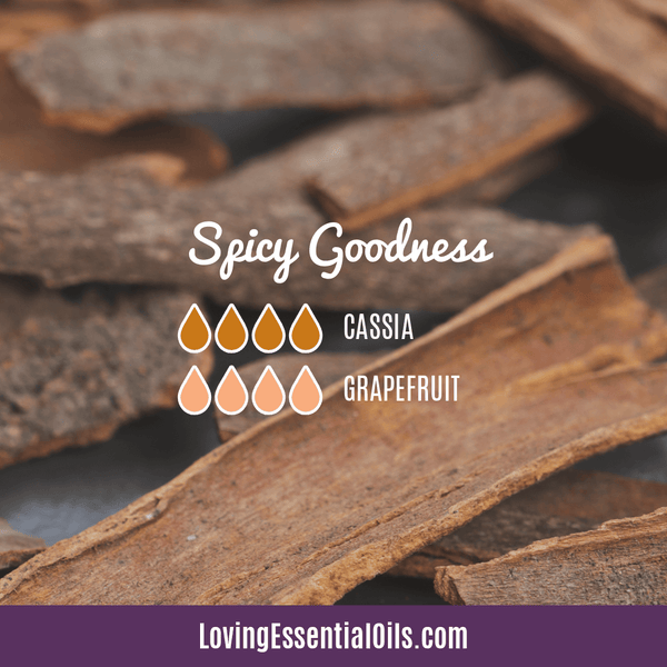 How to Use Cassia Essential Oil by Loving Essential Oils | Cassia Diffuser Blends Spicy Goodness with cassia and grapefruit