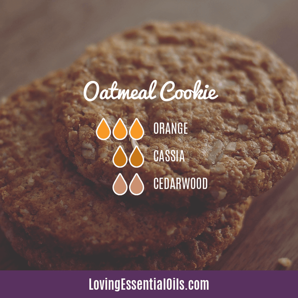 Cassia Essential Oil Diffuser Blends by Loving Essential Oils | Cassia Diffuser Blends Oatmeal Cookie with orange, cassia, and cedarwood