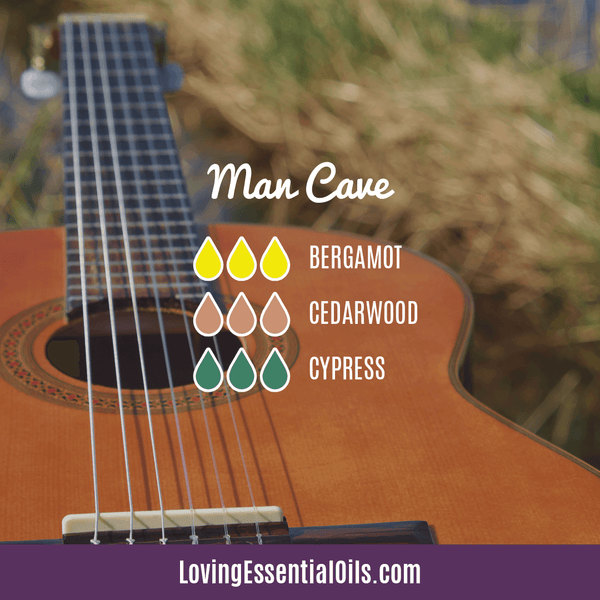 Cedarwood Blends for Diffuser by Loving Essential Oils | Man Cave with bergamot, cedarwood, and cypress