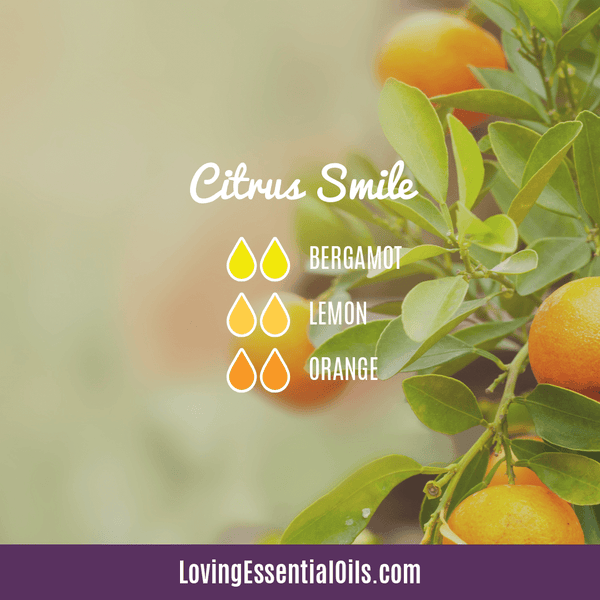 Uplifting Diffuser Blends by Loving Essential Oils | Citrus Smile with bergamot, lemon, and orange