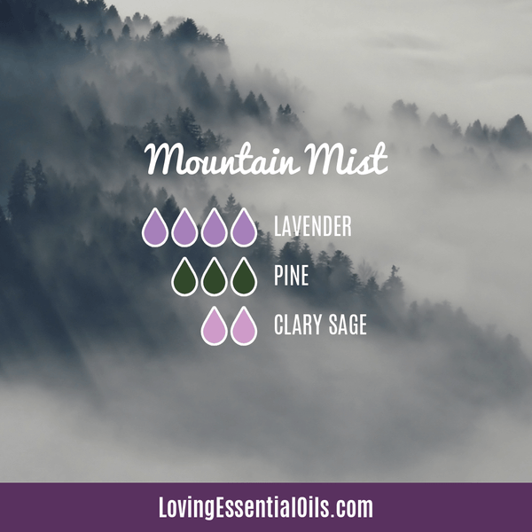 Clary Sage Diffuser Benefits - Mountain Mist with lavender, pine, and clary sage essential oil