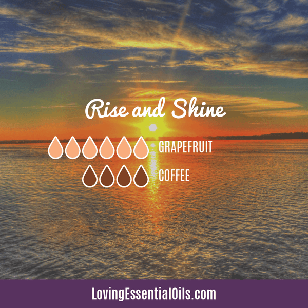 Coffee Diffuser Recipes - Rise and Shine Blend by Loving Essential Oils with coffee and grapefruit