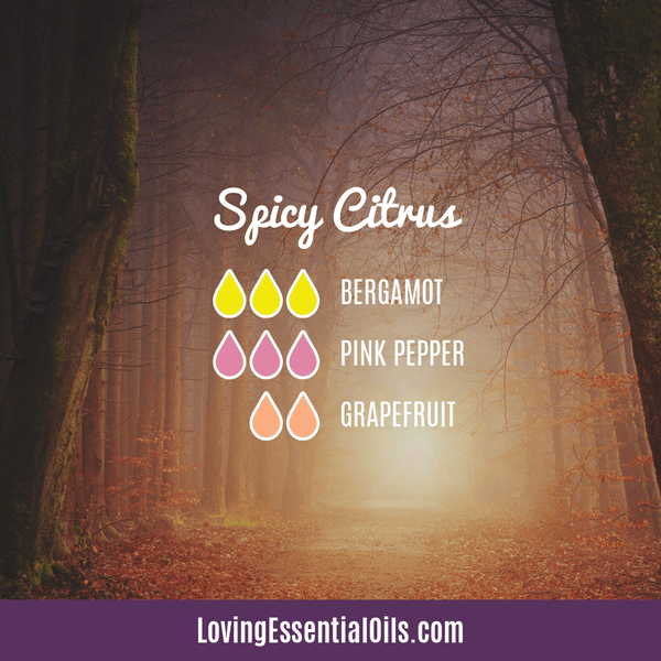 Diffuser Blends with Pink Pepper Essential Oil - Spicy Citrus with bergamot, pink pepper, and grapefruit