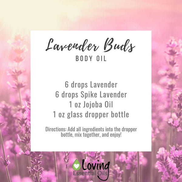 DIY Recipe Lavender Buds Body Oil by Loving Essential Oils