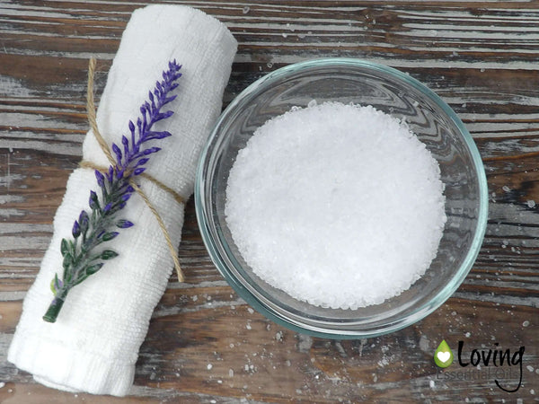 How To Make Aromatherapy Bath Salts - Essential Oil Blend Recipes by Loving Essential Oils